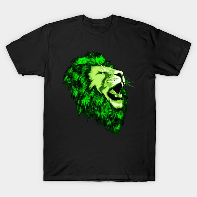 Lion Cannabis Marijuana Graphic T-Shirt by UNDERGROUNDROOTS